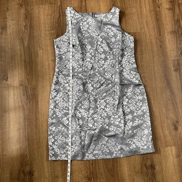 NEW Danillo 2-Piece Dress Suit Jacket Silver Brocade Size 20W - Picture 12 of 16